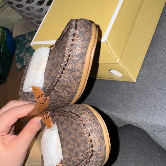 Michael Kors Dark Brown Patterned Loafers - Picture 8 of 15